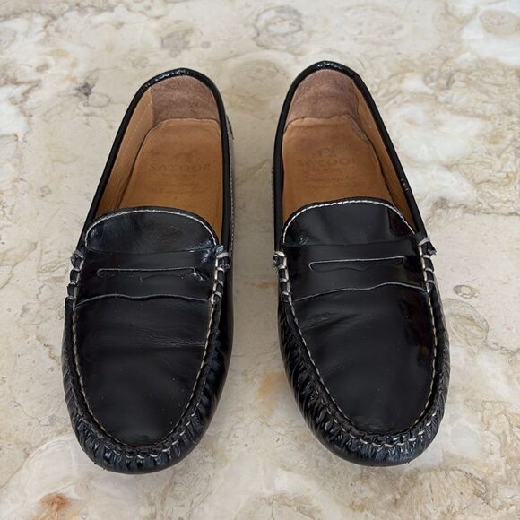 Sacoor Brothers Women's Patent Leather Drivers Loafers - Picture 6 of 11